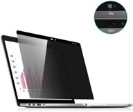 🔒 магнитный приватный защитный экран для macbook pro 15 дюймов (2012 - середина 2016) - антибликовое покрытие и защита веб-камеры. логотип