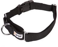 🐶 gogo pet products: small black martingale dog collar - 5/8-inch width logo