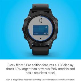 img 2 attached to 📟 Garmin fenix 6 Pro - Multisport GPS Watch with Mapping, Music, Grade-Adjusted Pace Guidance, and Pulse Ox Sensors (Black)