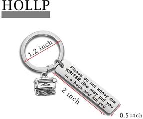 img 3 attached to 📚 HOLLP Journalist Gift Writer Keychain Book Lover Gift Literary Keychain - Do Not Disturb The Writer Jewelry