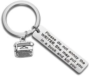 img 4 attached to 📚 HOLLP Journalist Gift Writer Keychain Book Lover Gift Literary Keychain - Do Not Disturb The Writer Jewelry