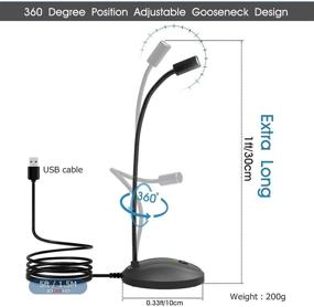 img 3 attached to 🎙️ Premium USB Desktop Microphone with LED Indicator - Plug & Play Condenser Mic for Computers, Laptops, Mac, PS4 - Mute Button, 360° Gooseneck Design - Ideal for Recording, YouTube, Gaming, Streaming - Omnidirectional-JV601