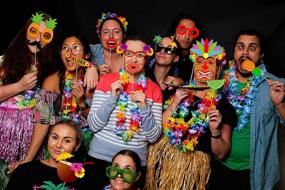 img 3 attached to 🌺 60-Piece Luau Photo Booth Props - Hawaiian Tropical Tiki Summer Pool Party Decorations Supplies (Assembly Required)