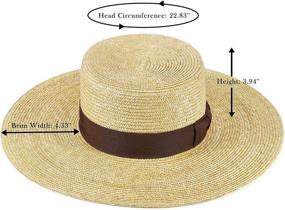 img 1 attached to 👒 FEMSÉE Organic Straw Beach Hat - Unisex Sun Hat with Flat Top Design, a Classic Boater Style