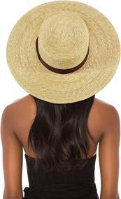 img 4 attached to 👒 FEMSÉE Organic Straw Beach Hat - Unisex Sun Hat with Flat Top Design, a Classic Boater Style