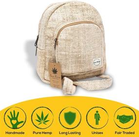 img 2 attached to Optimized Core Hemp Mini Backpack - Natural Shade (Featuring New Logo)