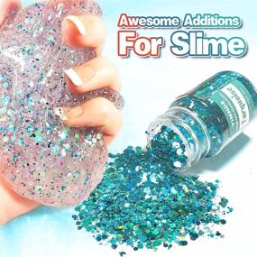 img 3 attached to Holographic Chunky Glitter Set - 12 Colors, YSMNDE 120g Cosmetic Craft Glitter for Resin, Body Sequins, Hair, Face, Nail, Slime, Tumblers, Painting, Greeting Cards, Festival Party Art and More - 0.35oz Each