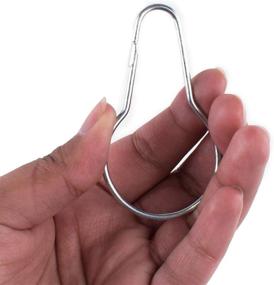 img 3 attached to 🚿 Efficient Silver Metal Shower Curtain Hooks (Pack of 50) for Sorting & Organizing