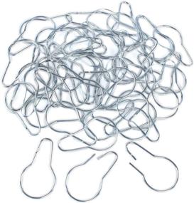 img 4 attached to 🚿 Efficient Silver Metal Shower Curtain Hooks (Pack of 50) for Sorting & Organizing