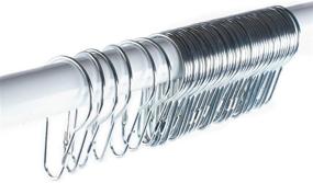 img 2 attached to 🚿 Efficient Silver Metal Shower Curtain Hooks (Pack of 50) for Sorting & Organizing