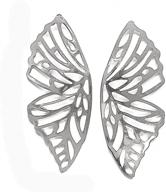 🦋 fashion hollow big butterfly dangle earrings - exaggerated gold wings, personality stud earrings for women & girls logo