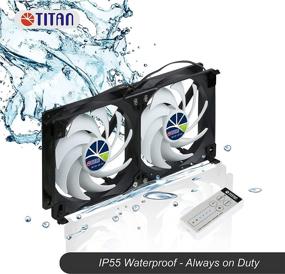 img 1 attached to 🌀 TITAN 12V DC Double Rack Mount Ventilation Cooling Fan for Fridge Vent and Ventilation Grille - with Speed Controller, 120mm