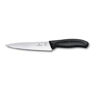 🔪 victorinox черный швейцарский классический нож для шеф-повара - 6-дюймовое прямое лезвие, ширина ручки 1½ логотип