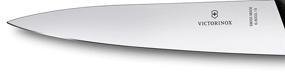 img 1 attached to 🔪 Victorinox Черный Швейцарский Классический Нож для Шеф-повара - 6-дюймовое Прямое Лезвие, Ширина Ручки 1½