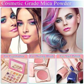 img 3 attached to Mica Powder for Epoxy Resin - Uitose 24 Color Cosmetic Grade Lip Gloss Pigment Powder, Ideal for Candle Soap Making, Bath Bombs, Paint, Nails, Mica Pigment Powder - 5g/Bag