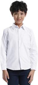 img 3 attached to 👕 OCHENTA Oxford Shirt Sleeve Button Boys' Clothing: Stylish Tops, Tees & Shirts