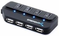 🔌 sabrent 4 port usb 2.0 hub: enhanced with individual power switches and led indicators for ultimate convenience logo