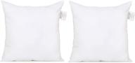 🛋️ acanva down alternative throw pillow inserts - hypoallergenic square soft form stuffer for decorative cushions - 18 x 18, white - set of 2 logo