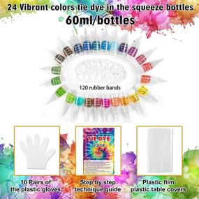 img 3 attached to 🎨 Vanstek Tie Dye DIY Kit: Vibrant 24 Colors for Women, Kids, & Men - Perfect for Family Parties!