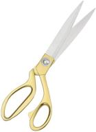 🔪 premium stainless steel tailor scissors for clothing dressmaking shears - adjustable, craft cutting kitchen scissors - gold (8'') logo