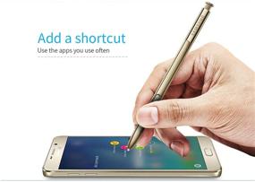 img 1 attached to Premium Gold Afeax Stylus Touch S Pen EJ-PN920 for Galaxy Note 5 SM-N920 - Enhance Your Note-Taking Experience!