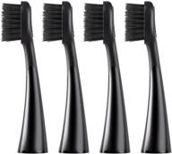 🦷 seago replacement toothbrush heads: pack of 4 for sg-540 (black) logo