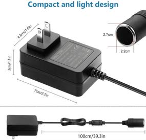 img 3 attached to 🔌 SHNITPWR Конвертер автомобильного гнезда для зажигалки 12V 24W AC/DC - Конвертер питания 110V в 12V для автомобильной видеорегистратора, бритвы, MP3-плеера, увлажнителя, очистителя воздуха - До 24W