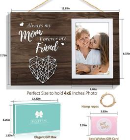 img 1 attached to 🎁 Mother's Day Gifts for Mom - Forever My Friend Picture Frame - Birthday Gifts for Women - Mom Gifts from Daughters/Sons - 4x6 Dark