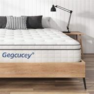 🛏️ gegcucey 10 inch innerspring multilayer hybrid twin mattress - ergonomic design with breathable foam and pocket spring - box top medium plush feel логотип