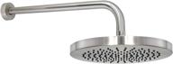 💦 modona 10” rain shower head and 16” long shower arm with flange – satin nickel - 5 year warranty | shop now! logo