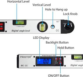 img 3 attached to Proster Inclinometer Protractor: Measure Vertical and Horizontal Angles with Precision