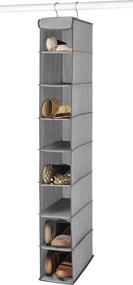 img 2 attached to 👞 Grey Hanging Shoe Shelves with 8 Sections - Closet Organizer by Whitmor