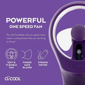 img 1 attached to 💜 Stay Cool on the Go: O2COOL 2 Pack Elite Handheld Water Misting Fans - Battery Powered (Purple)