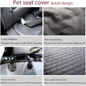 img 3 attached to 🐾 Premium Scratchproof Nonslip Dog Car Seat Covers: Ultimate Protector for Backseat Hammock - CICVSOC