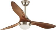 🌀 enhance your space with surtime 52 inch ceiling fan: reversible delta-wing design, led lights, wood oil rubbed finish, remote control логотип