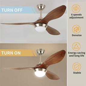 img 2 attached to 🌀 Enhance Your Space with SURTIME 52 inch Ceiling Fan: Reversible Delta-Wing Design, LED Lights, Wood Oil Rubbed Finish, Remote Control