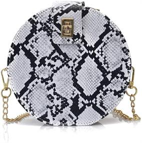 img 4 attached to 🐍 Stylish Snakeskin Crossbody: Chain Shoulder Women's Handbags & Wallets