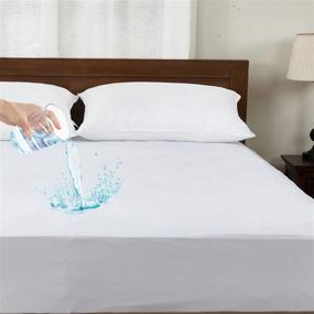 img 4 attached to 🛏️ Downluxe Full Mattress Protector Waterproof - Soft & Noiseless Terry Cover - 54"x75" Cotton Mattress Protector (White)