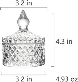 img 3 attached to 🍬 SNGU Transparent Crystal Jar with Crystal Lid, Versatile Sugar Bowl – Decorative Candy Jar, Candy Bowl, Cookie Tin, Biscuit Barrel (Set of 2)