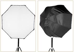 img 3 attached to 📸 Godox 120 см Портативная октагональная мягкая шторка-зонтик с отражателем: повышение качества фотографии при использовании вспышки Speedlight