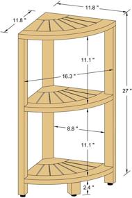 img 1 attached to 🚿 Teak Corner Shower Storage Stand - AquaTeak Kai Petite