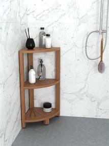 img 2 attached to 🚿 Teak Corner Shower Storage Stand - AquaTeak Kai Petite