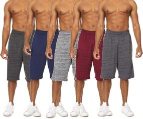 img 2 attached to 🏀 Men's Athletic Shorts - Basketball & Sports Workout Shorts for Gym, Running