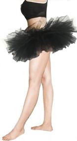 img 2 attached to CahcyElilk Women's Mini Puffy Bubble 6-Layered Ballet Run Halloween Tutu Costume: Add Fun and Flair to Your Halloween!