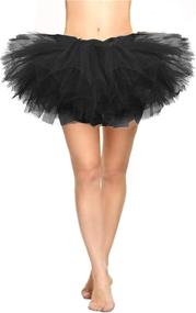 img 3 attached to CahcyElilk Women's Mini Puffy Bubble 6-Layered Ballet Run Halloween Tutu Costume: Add Fun and Flair to Your Halloween!