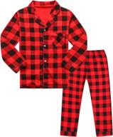 👕 boys' long sleeve sleepwear: 2-piece pajama set - pullover style logo