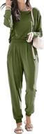 👚 anrabess women's two-piece sweatsuit set: long sleeve tops and jogger pants for loungewear, sweatpants, and active wear logo