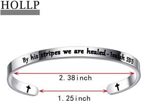 img 3 attached to 🙏 Божественное исцеление: Браслет Исайи 53:5 «Его ранами мы исцелены» от украшений