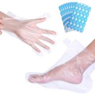 🧤 200pcs paraffin bath liners: gloves, foot covers & thermal bags for hand & foot care with stickers logo