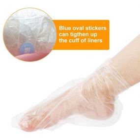 img 2 attached to 🧤 200pcs Paraffin Bath Liners: Gloves, Foot Covers & Thermal Bags for Hand & Foot Care with Stickers